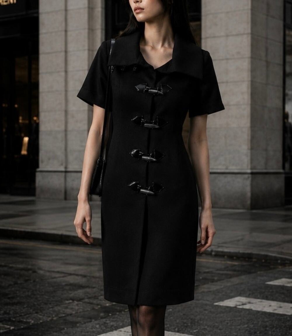 Jenni Kayne Toggle Closure Wool Short Sleeve Car Coat Modern Minimalist Size 2